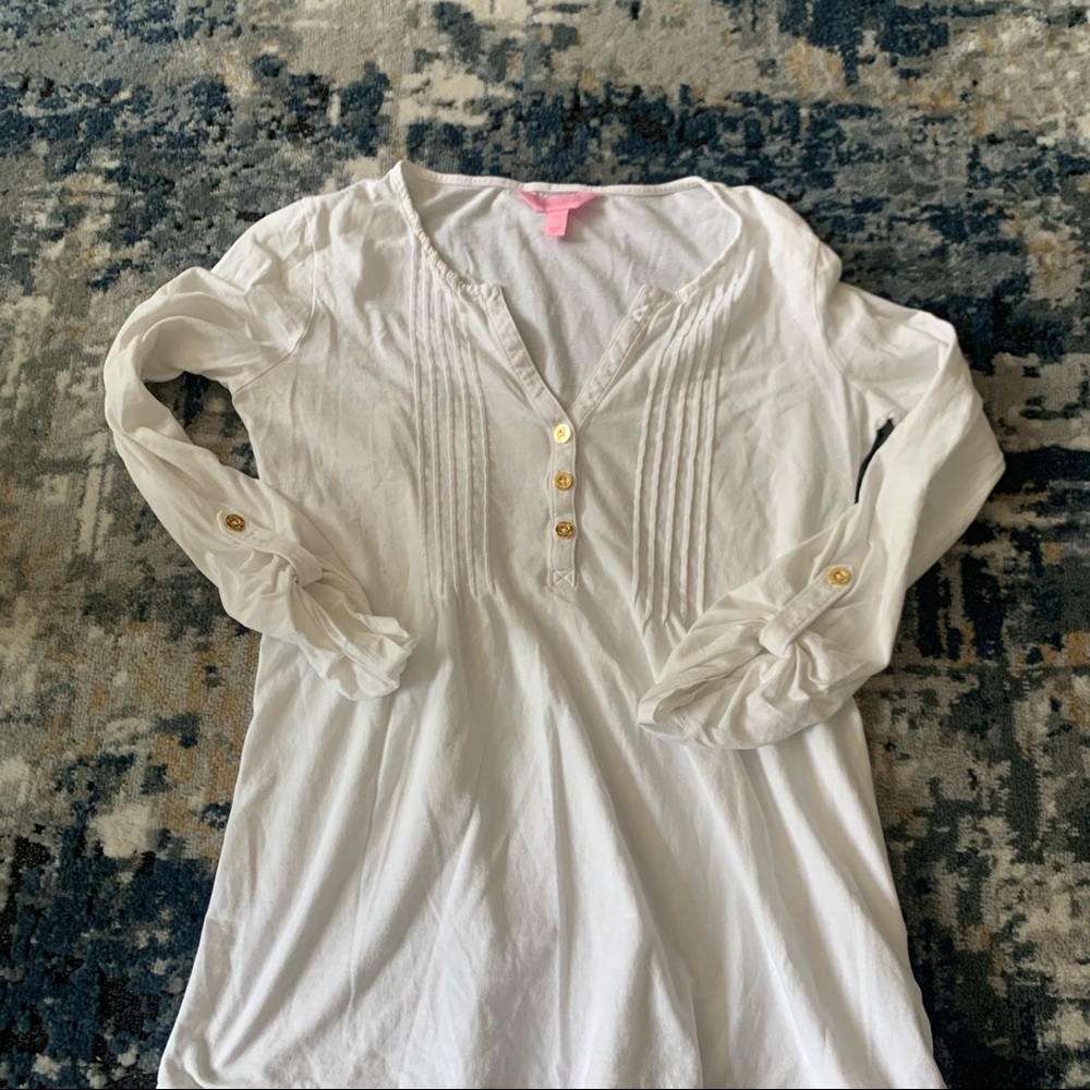 LILLY PULITZER WHITE BLOUSE